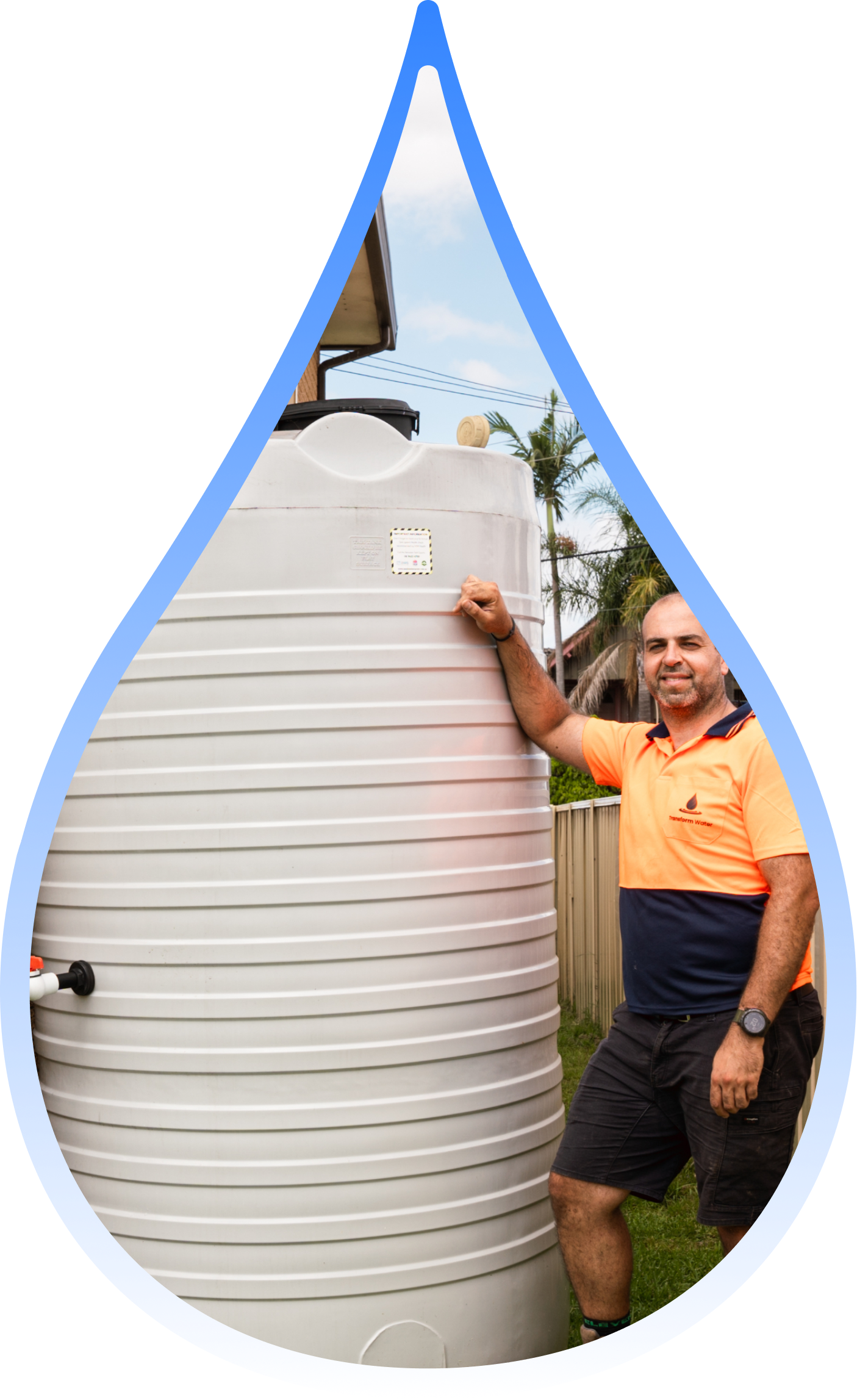 Poly rainwater tank serviced by our team